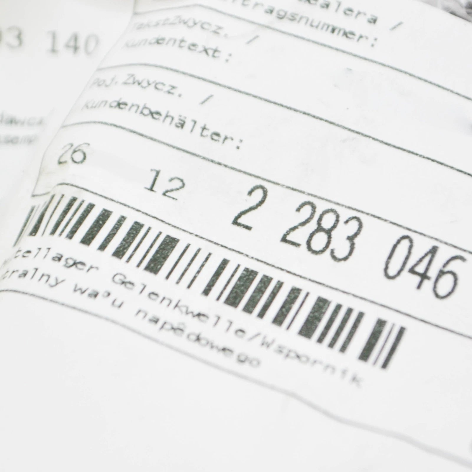 NEW BMW 3 E90 DRIVESHAFT CENTER SUPPORT BEARING 2283046 26122283046 ORIGINAL