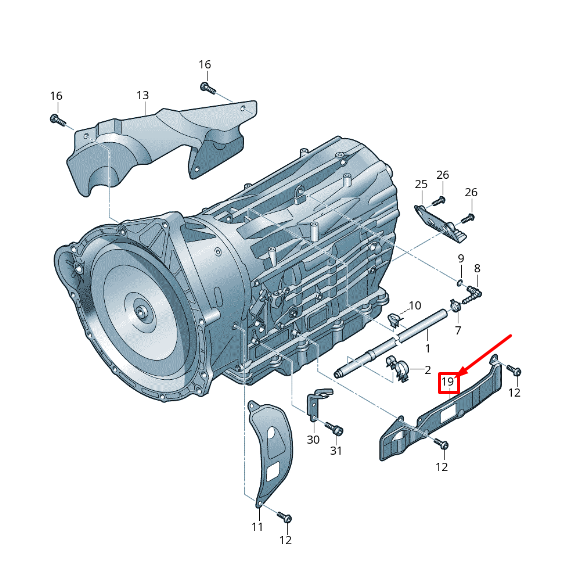 NEW VW TOUAREG 7P GEARBOX GUARD SHIELD 7P0301327H ORIGINAL