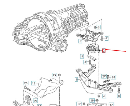 NEW AUDI A4 B9 GEARBOX MOUNTING 8W0399156AL
