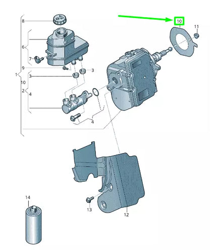 NEW VOLKSWAGEN PASSAT B8 3G BRAKE SERVO SEAL 12E612161