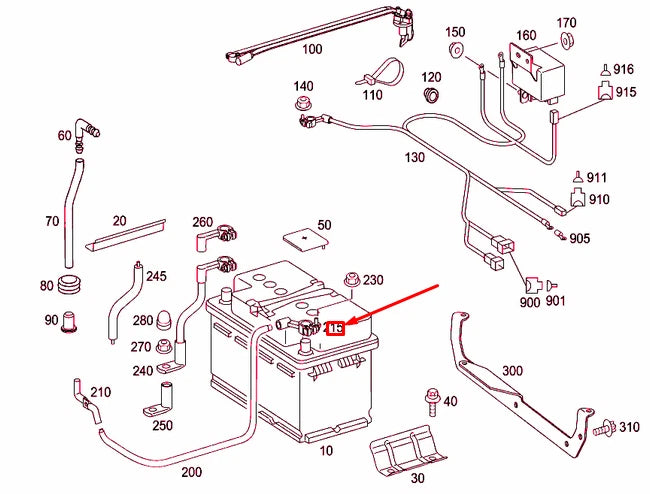 NEW MERCEDES-BENZ VITO W639 BATTERY PLUD TERMINAL A0015467244 ORIGINAL