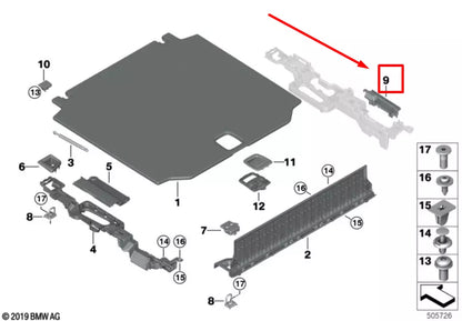 NEW BMW X5 G05 REAR RIGHT SPARE WHEEL SECTION TRIM 7952056 51477952056 ORIGINAL