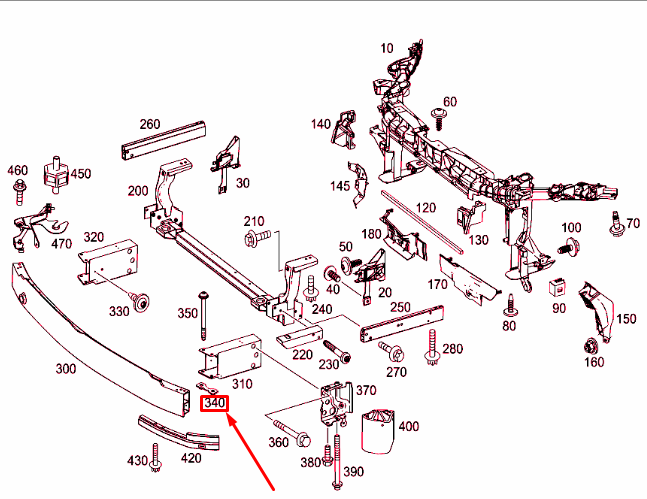 NEW MERCEDES-BENZ CLA C117 FRONT STIFFENING THREADED PLATE A2126200026 ORIGINAL