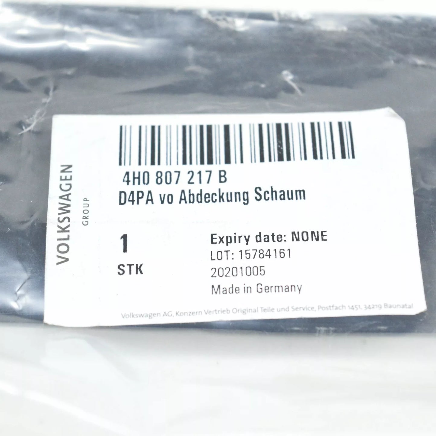 NEW AUDI A8 D4 FRONT BUMPER COVER TRIM 4H0807217B 2015 ORIGINAL