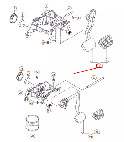 NEW AUDI A4 B8 AUTOMATIC TRANSMISSION BRAKE PEDAL LHD 4H1723140A ORIGINAL