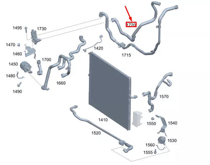 NEW MERCEDES-BENZ GLE W167 COOLANT LINE A1675014403 ORIGINAL
