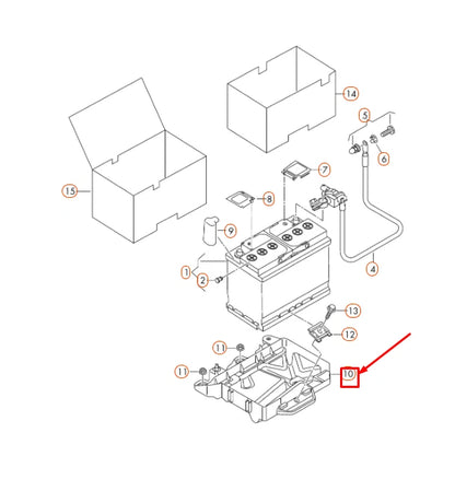 NEW AUDI A1 8X BATTERY CONSOLE 6C0915331D
