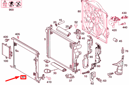 new mercedes-benz s w220 a/c condenser a2205001054 original