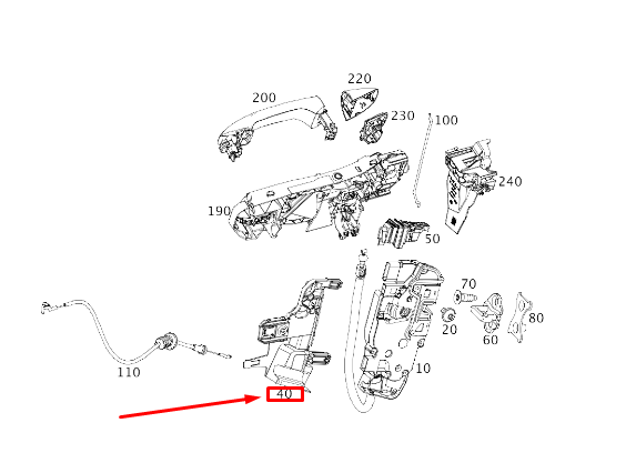 new mercedes-benz cla c118 front left door lock holder a1187230500 original