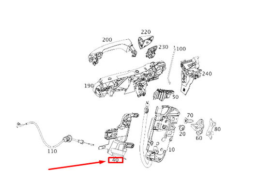new mercedes-benz cla c118 front left door lock holder a1187230500 original
