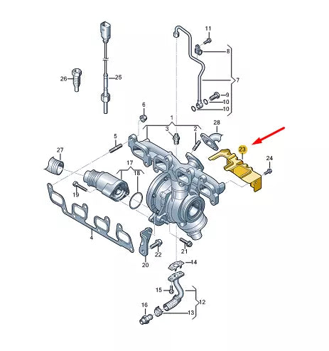 NEW VW TRANSPORTER T6 EXHAUST MANIFOLD/TURBO HEAT SHIELD 03L129969AD
