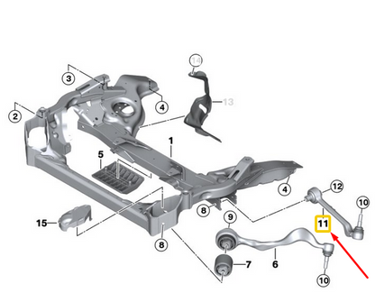 new bmw z4 roadster e89 front left lower wishbone arm 31126786203 original