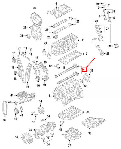 NEW AUDI Q3 F3 ENGINE CAMSHAFT 06K109022BQ ORIGINAL
