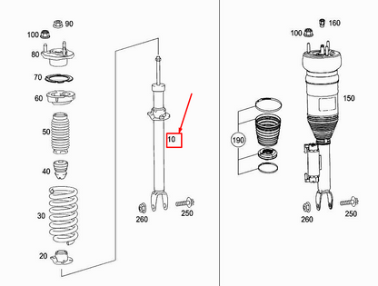 new mercedes-benz c coupe c205 front right shock absorber a2053206030 original