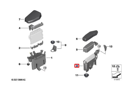 NEW BMW X5 G05 CONTROL UNIT BOX CARRIER 12908657714 ORIGINAL