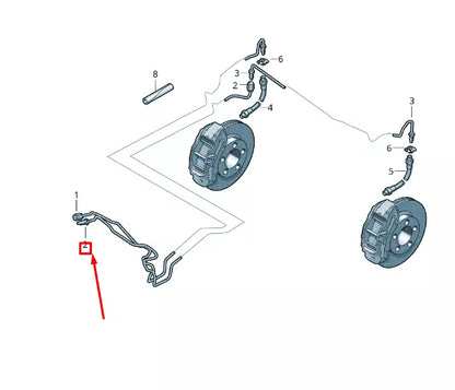 NEW VW TOUAREG 7P MK2 REAR BRAKE LINE 7P0614725F