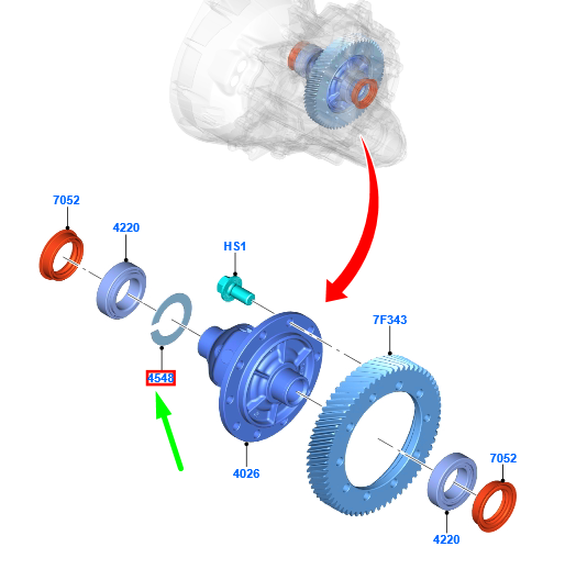 new ford mondeo mk5 differential driving gr brg shim 6674562 original