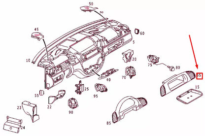 NEW MERCEDES-BENZ SPRINTER 903 GLOVE BOX DASH VENTS TRIM A9016801607