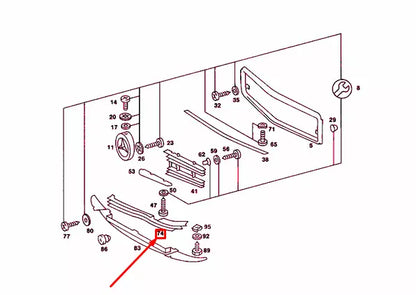 NEW MERCEDES-BENZ SL R107 FRONT RADIATOR SHELL LEFT GRILLE A1078881923