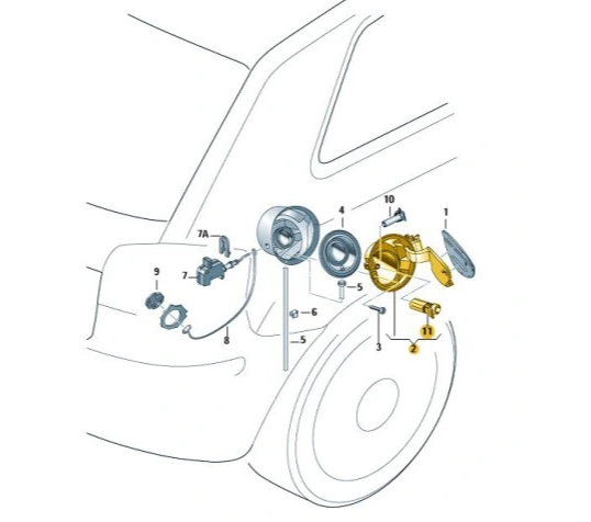 NEW AUDI A3 8P FUEL TANK FILLER FLAP COVER 8P4809999D ORIGINAL