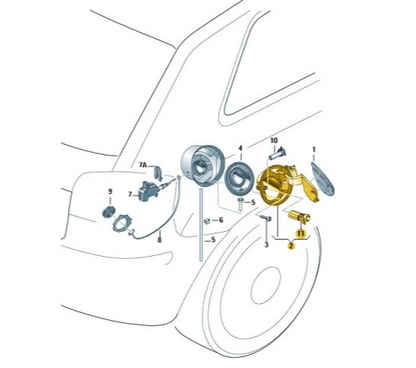 NEW AUDI A3 8P FUEL TANK FILLER FLAP COVER 8P4809999D ORIGINAL