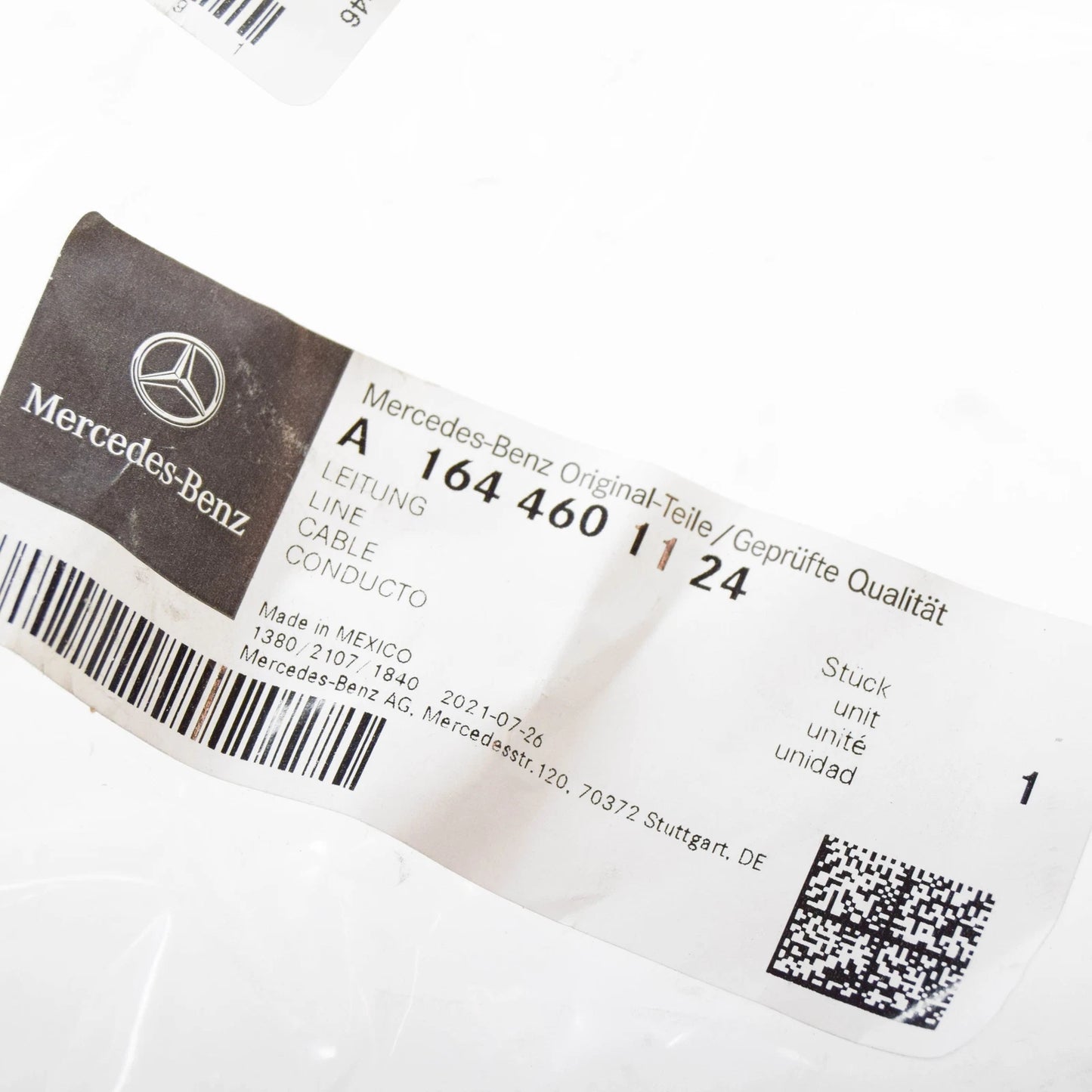 NEW MB ML W164 AMG POWER STEERING PRESSURE HOSE LHD A1644601124 ORIGINAL