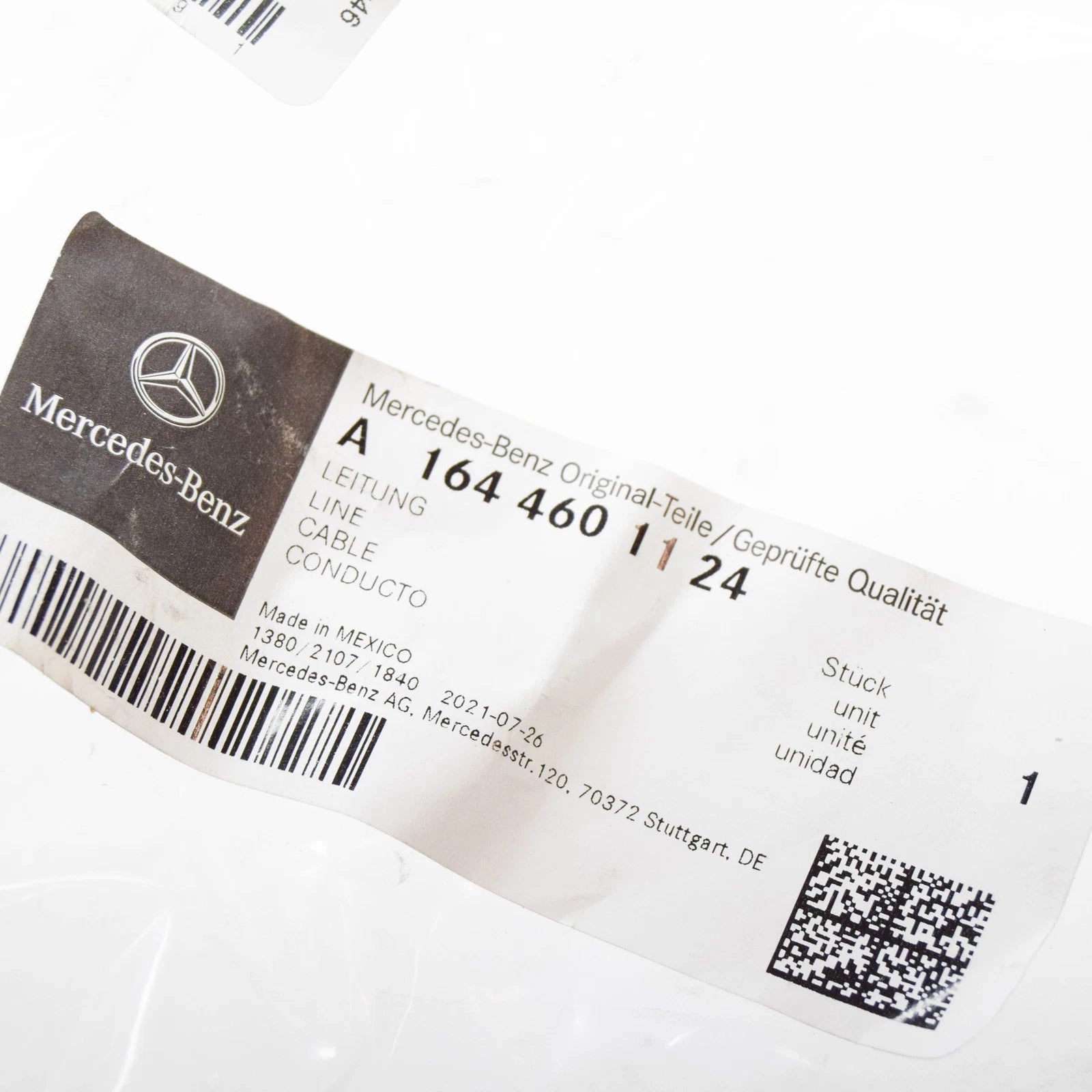 NEW MB ML W164 AMG POWER STEERING PRESSURE HOSE LHD A1644601124 ORIGINAL