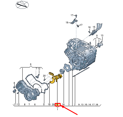 NEW VW GOLF MK7 ROTOR POSITION SENSOR 0EA907165A ORIGINAL