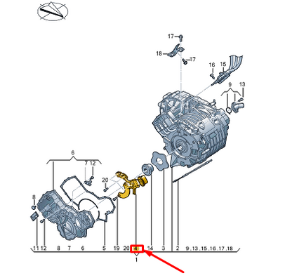 NEW VW GOLF MK7 ROTOR POSITION SENSOR 0EA907165A ORIGINAL
