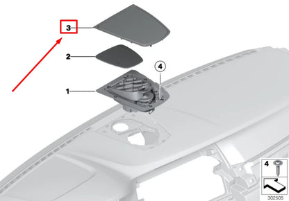 NEW BMW 5 F10 DASHBOARD CENTRE SPEAKER TRIM 9266106 65139266106 ORIGINAL