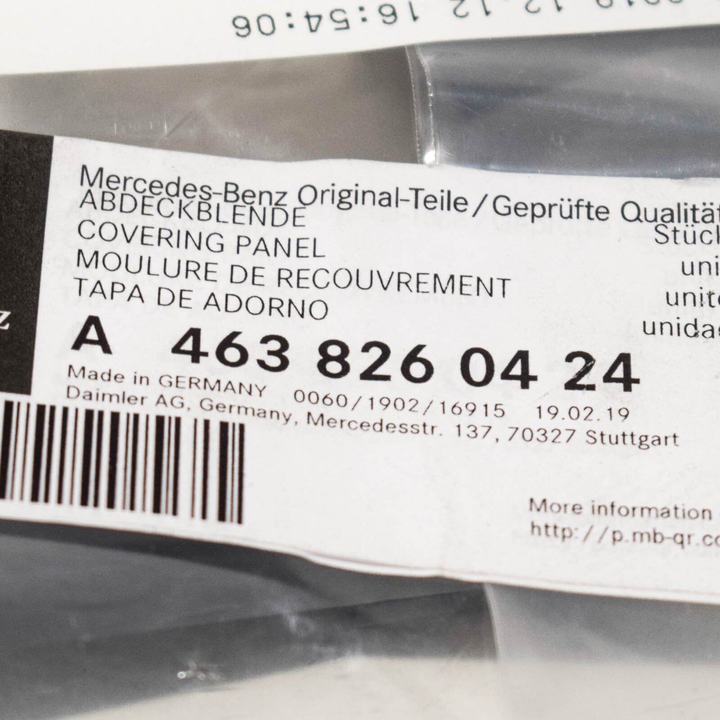 NEW MERCEDES-BENZ G W463 RIGHT FOG LIGHT COVER A4638260424 ORIGINAL