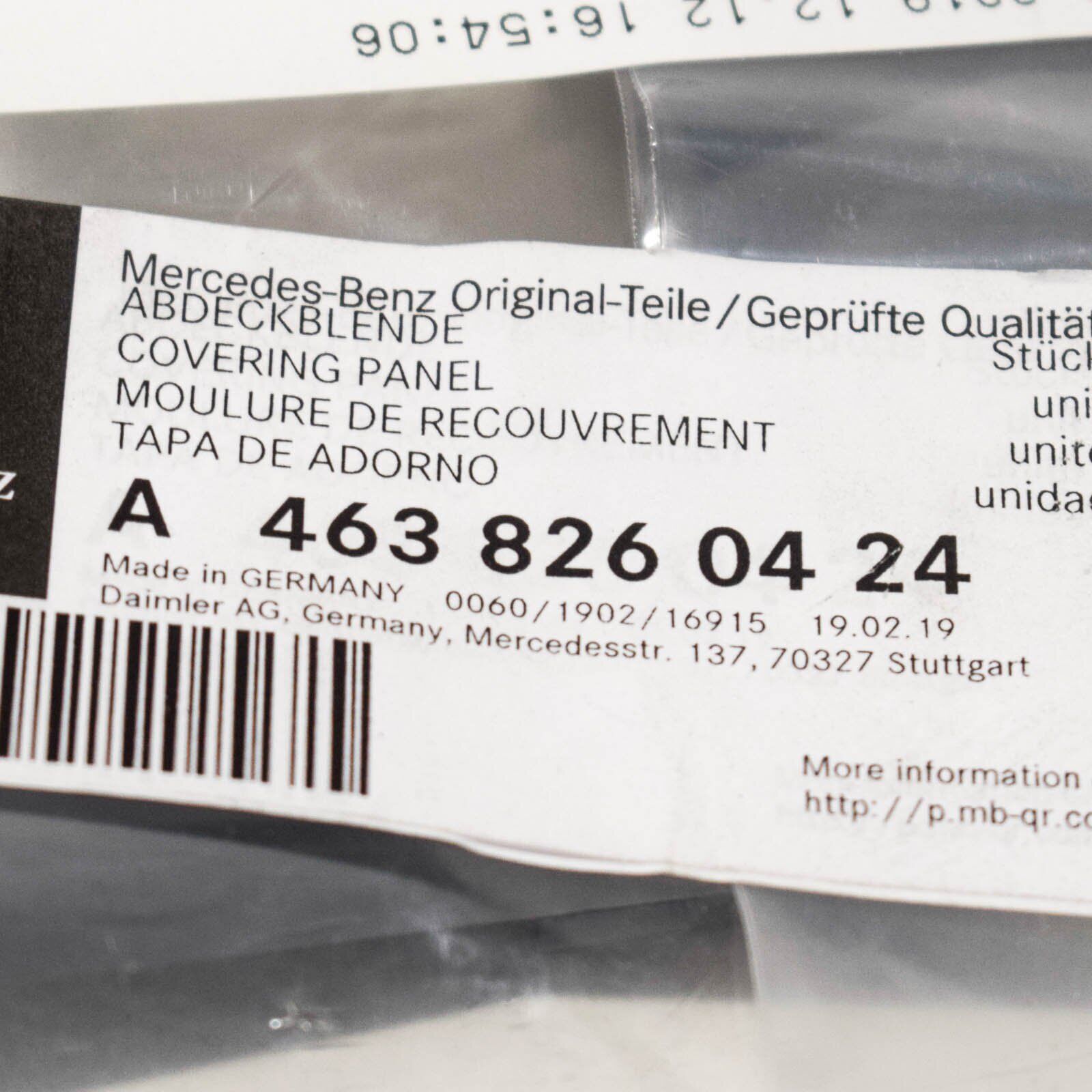 NEW MERCEDES-BENZ G W463 RIGHT FOG LIGHT COVER A4638260424 ORIGINAL