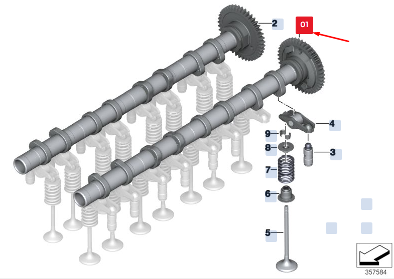 new bmw x3 f25 engine intake camshaft 11318575437 8575437 original