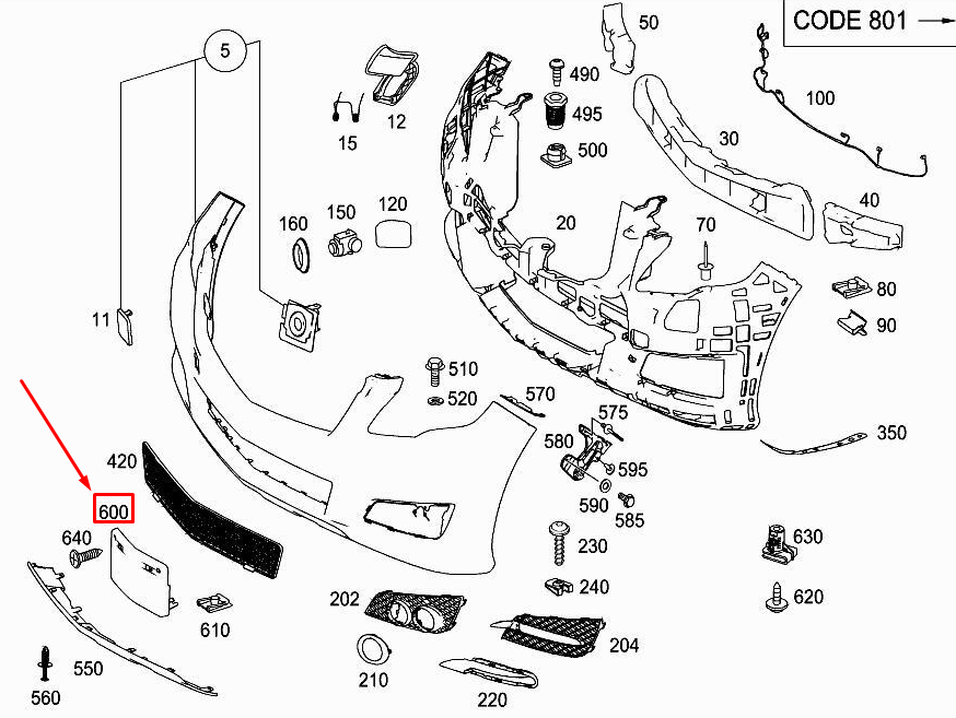 NEW MERCEDES-BENZ R W251 FRONT BUMPER LICENSE PLATE HOLDER A2518170278 ORIGINAL