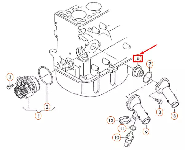 NEW AUDI A3 8P COOLANT REGULATOR 03G121113