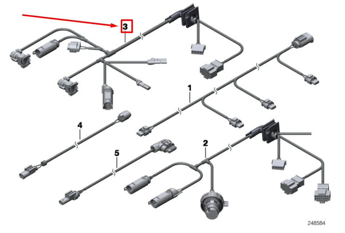 NEW BMW 3 COUPE E92 TRANSMISSION WIRING HARNESS 61127839068 7839068 ORIGINAL