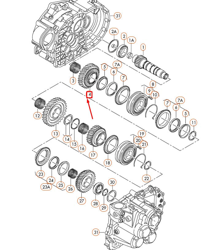 NEW AUDI A3 8P CHANGE GEAR 02M311261H ORIGINAL