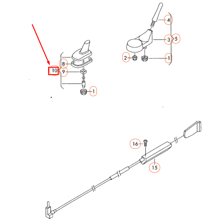 NEW VOLKSWAGEN SHARAN 7M ROOF ANTENNA 1K0035507J ORIGINAL