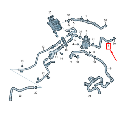 new audi q5 fy engine coolant hose 80b819373j original