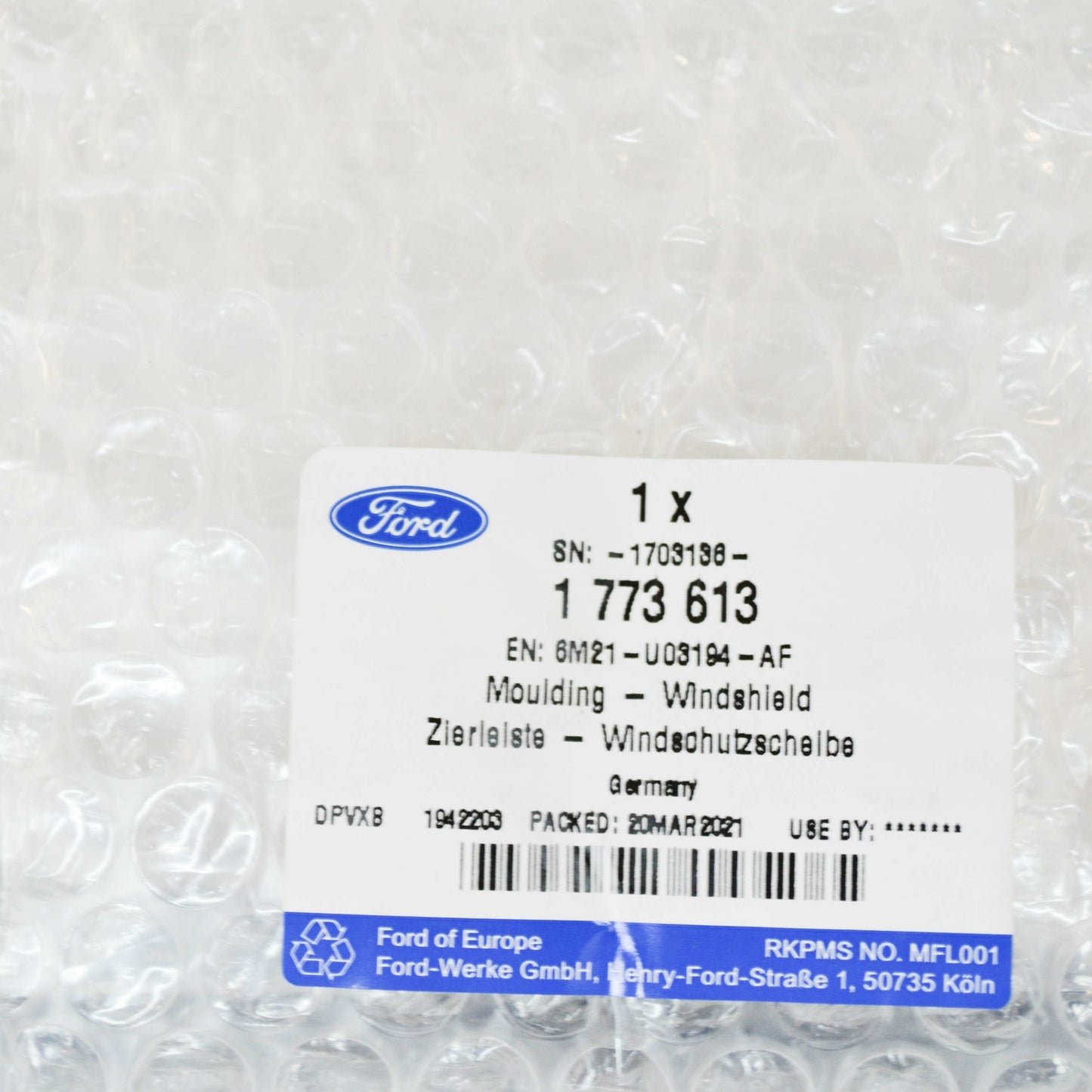 new ford galaxy mk2 windshield right side vertical moulding trim 1773613