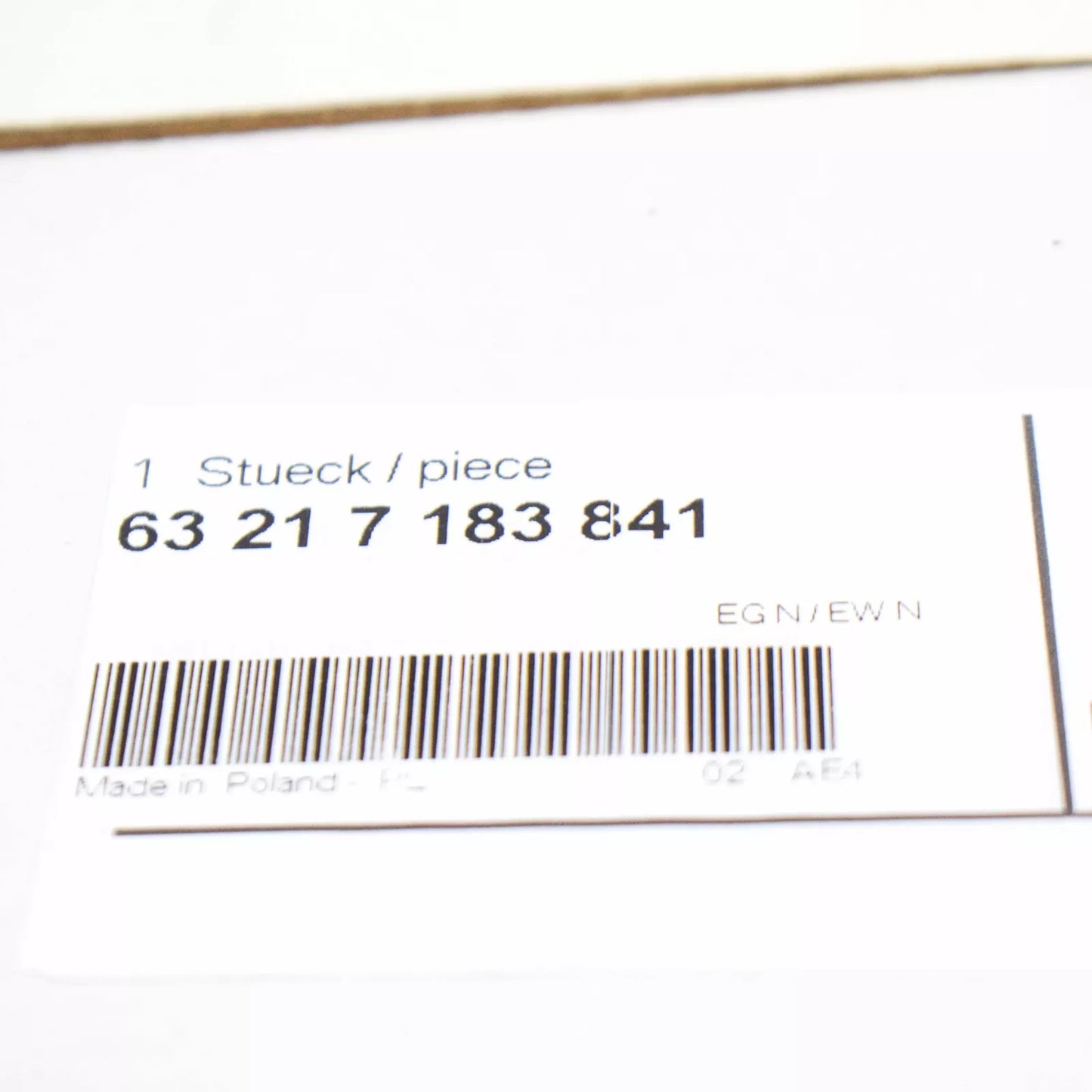 NEW BMW 3 E90 REAR LEFT INNER TAILLIGHT BULB SOCKET 63217183841 ORIGINAL