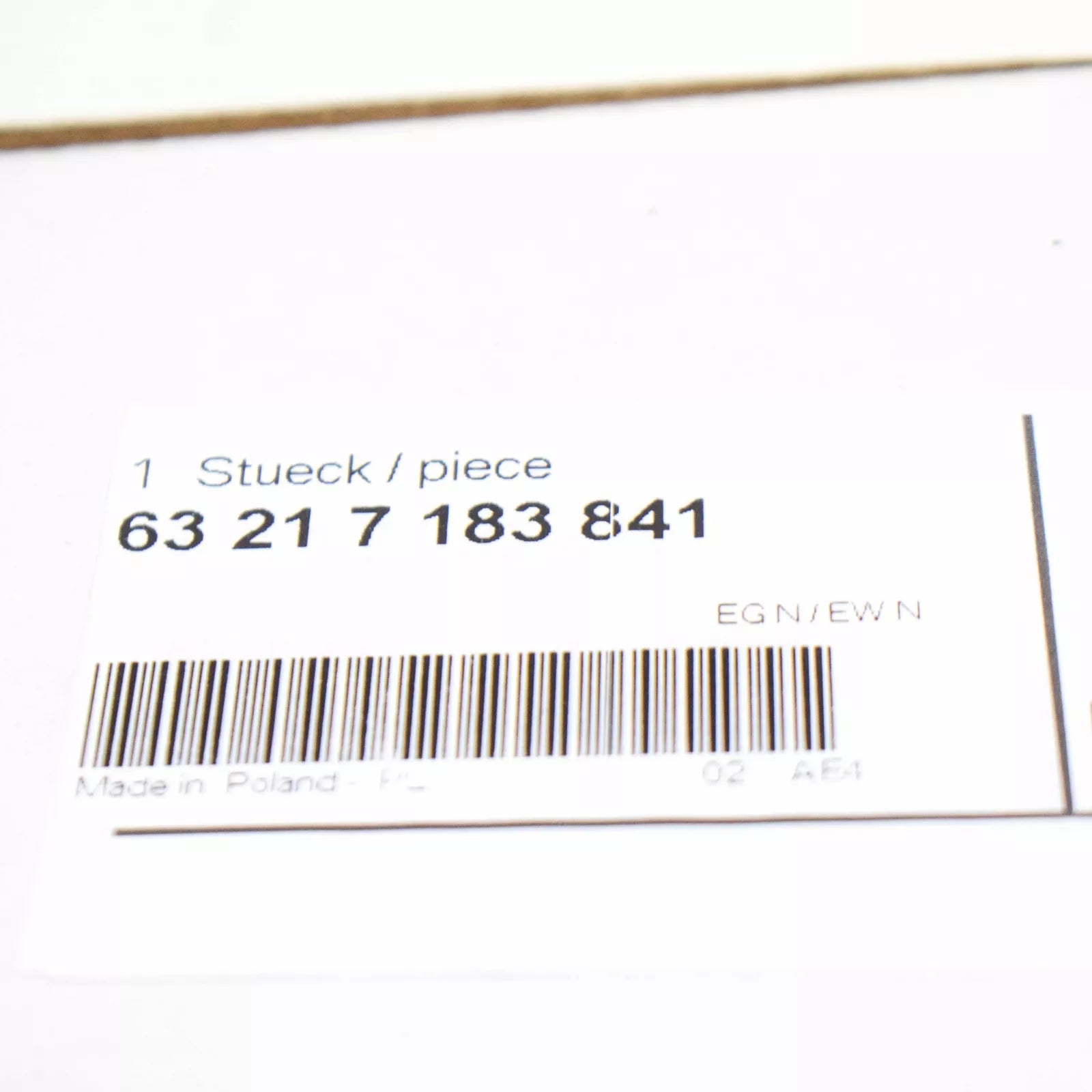 NEW BMW 3 E90 REAR LEFT INNER TAILLIGHT BULB SOCKET 63217183841 ORIGINAL