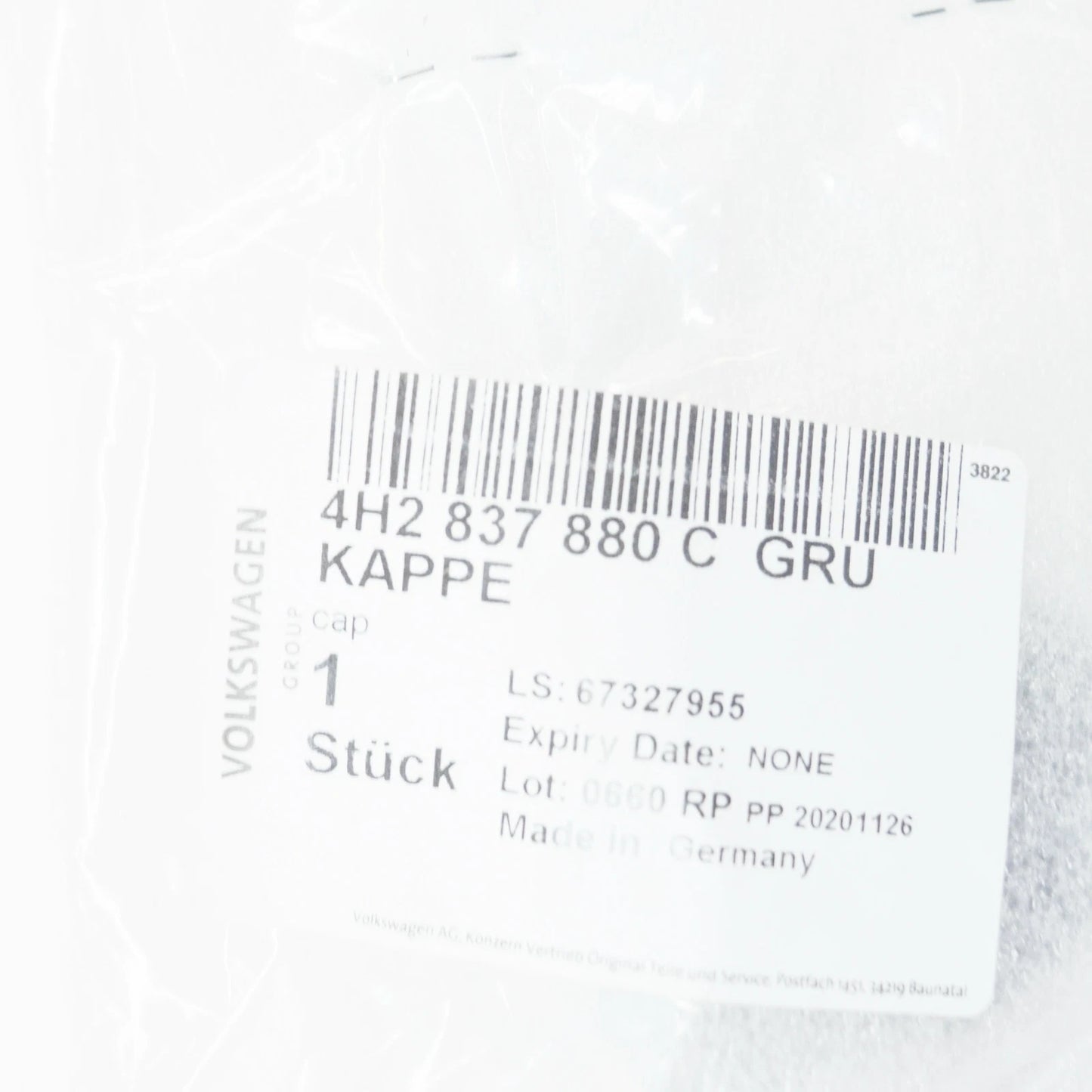 NEW AUDI A7 4G FRONT RIGHT HANDLE KEY HOLE TRIM COVER RHD 4H2837880CGRU