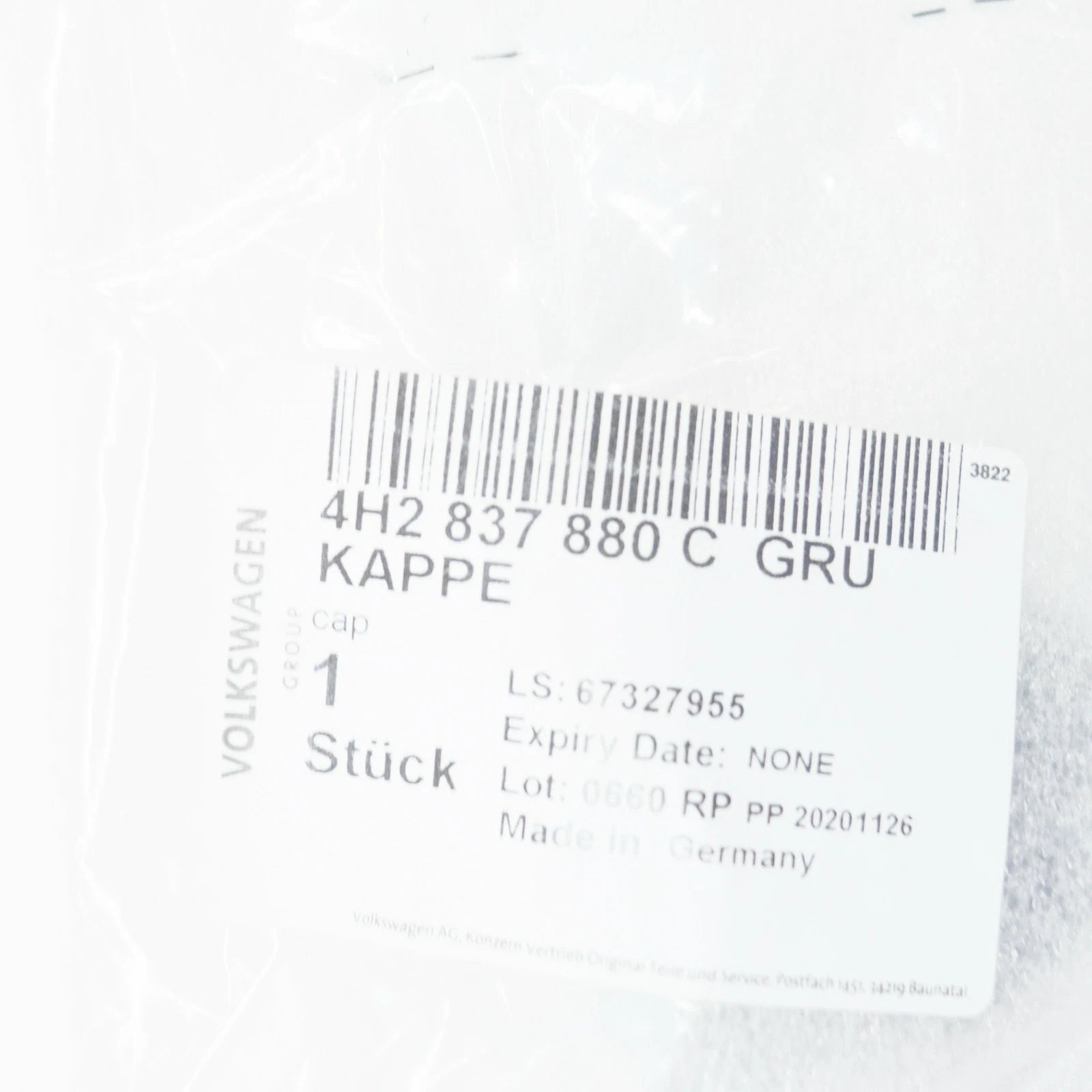 NEW AUDI A7 4G FRONT RIGHT HANDLE KEY HOLE TRIM COVER RHD 4H2837880CGRU