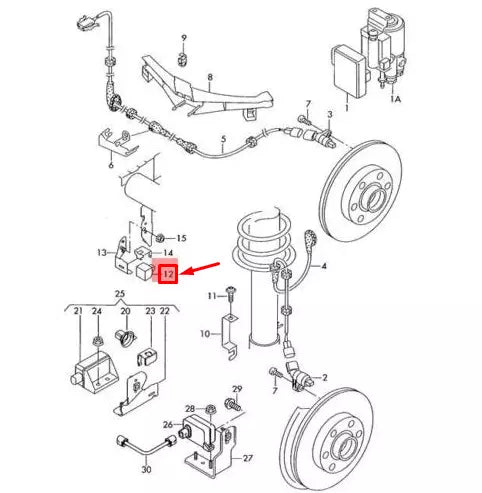 NEW AUDI A2 8Z ACCELERATION SENSOR 1J0907651A ORIGINAL