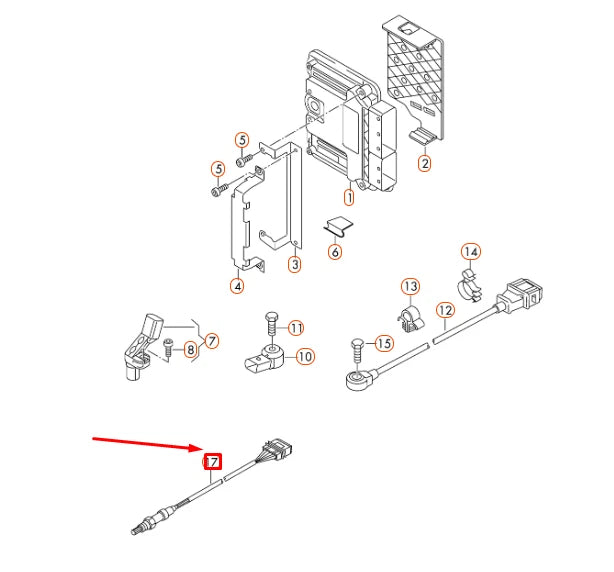 NEW AUDI A1 8X FRONT CATALYST LAMBDA PROBE 06J906262AA ORIGINAL