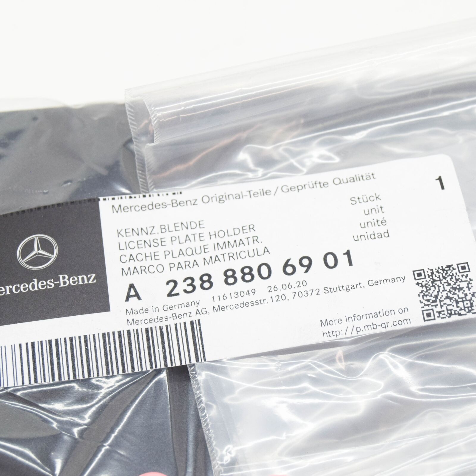 NEW MERCEDES-BENZ E C238 FRONT LICENSE PLATE HOLDER A2388806901 ORIGINAL