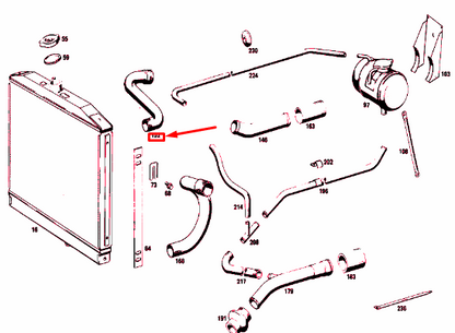 NEW MERCEDES-BENZ S W108 RADIATOR HOSE A1085010182 ORIGINAL