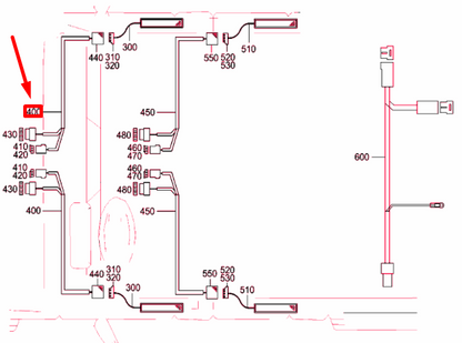 NEW MERCEDES-BENZ G W463 FRONT PILLAR ELECTRIC CABLE A4638206415 ORIGINAL