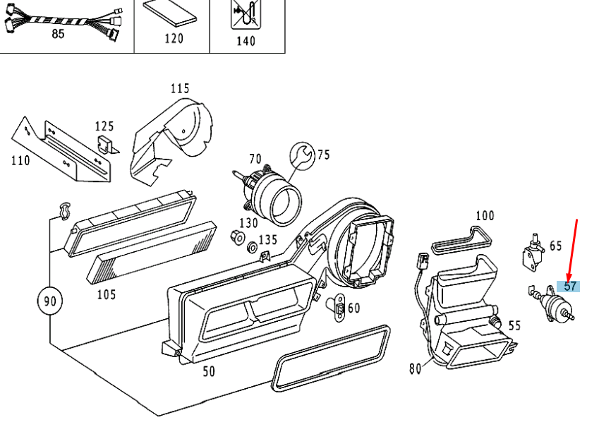 NEW MERCEDES-BENZ SPRINTER W903 HEATER HOUSING ACTUATOR A0018004175 ORIGINAL